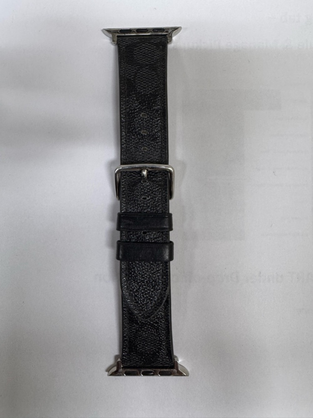 Coach Leather Apple Watch Band fits 42-46mm